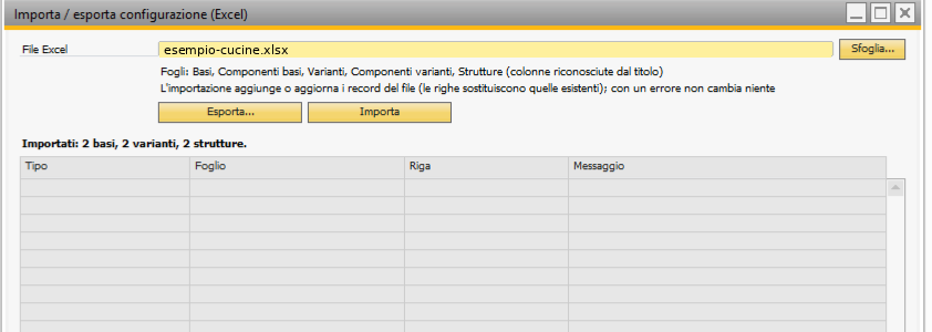 Import aus Excel